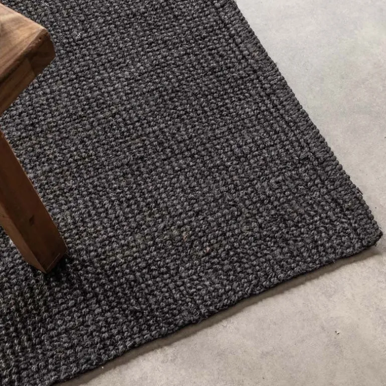 Handgeweven Jute Vloerkleed - Zwart