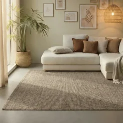 Handgeweven Jute Vloerkleed - Taupe