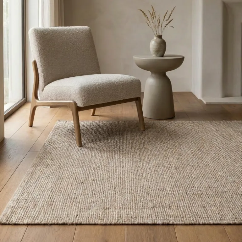 Handgeweven Jute Vloerkleed - Taupe