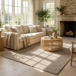Handgeweven Jute Vloerkleed - Taupe