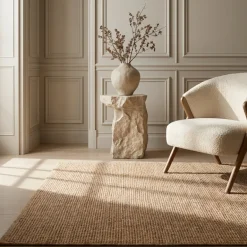 Handgeweven Jute Vloerkleed Rosalie - Naturel