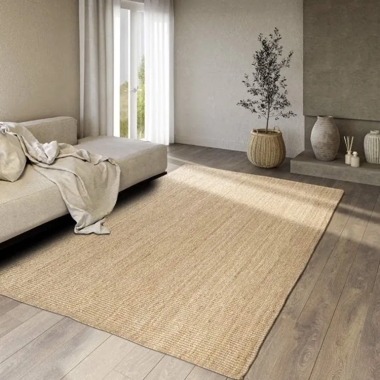 Handgeweven Jute Vloerkleed Rosalie - Naturel