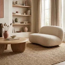 Handgeweven Jute Vloerkleed Rosalie - Naturel