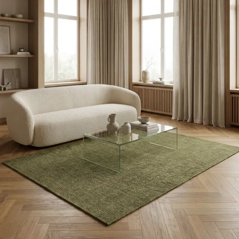 Handgeweven Jute Vloerkleed Rosalie - Groen