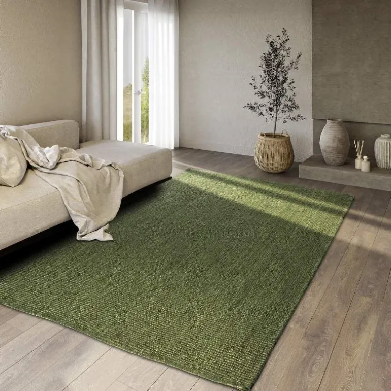 Handgeweven Jute Vloerkleed Rosalie - Groen