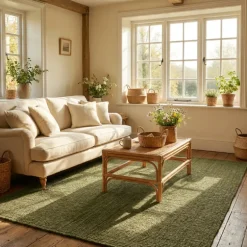 Handgeweven Jute Vloerkleed Rosalie - Groen