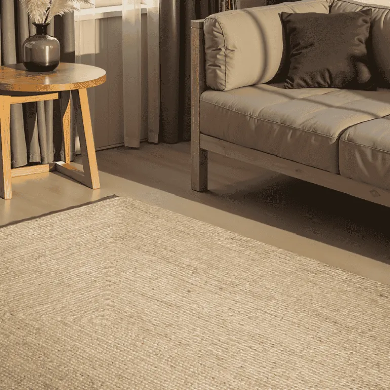 Handgeweven Jute Vloerkleed Juno - Crème