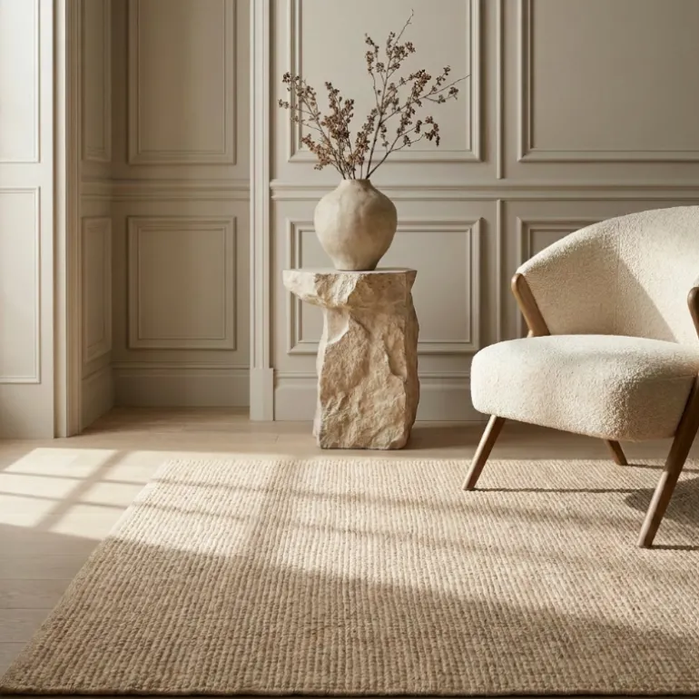 Handgeweven Jute Vloerkleed Rosalie - Creme