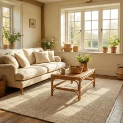 Handgeweven Jute Vloerkleed Rosalie - Creme