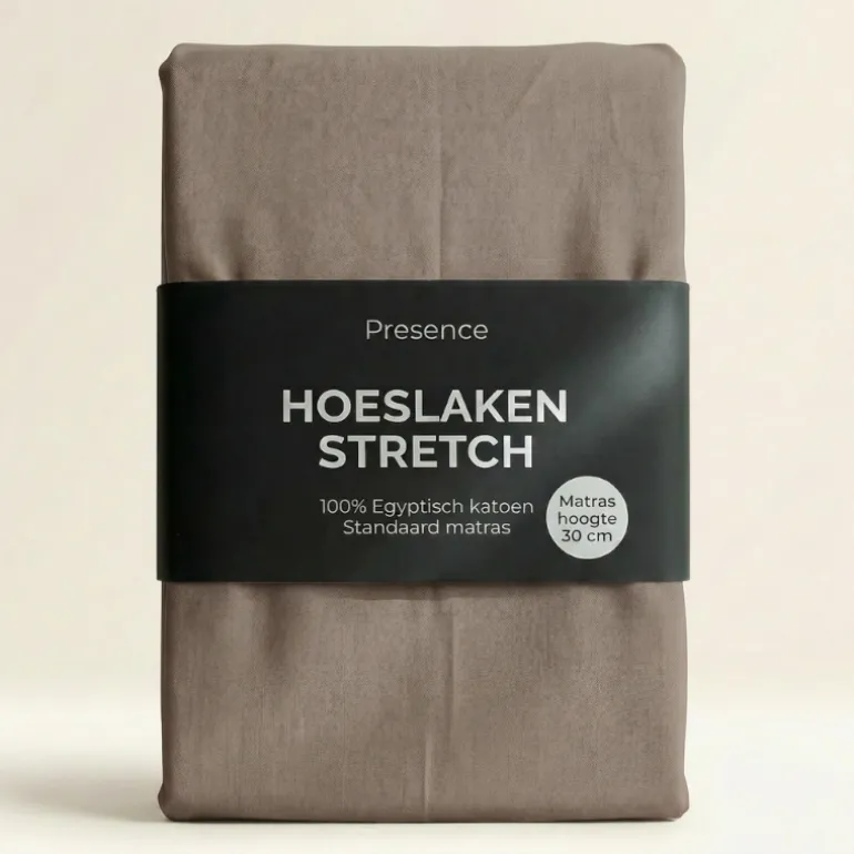 Hoeslaken - Egyptisch Katoen Jersey Stretch - Taupe
