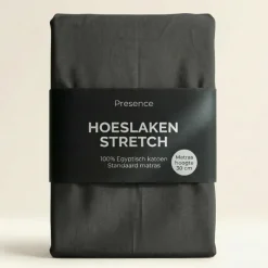Hoeslaken - Egyptisch Katoen Jersey Stretch - Antraciet