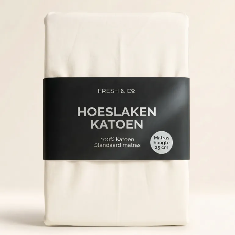 Hoeslaken - Katoen - Crème