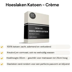Hoeslaken - Katoen - Crème