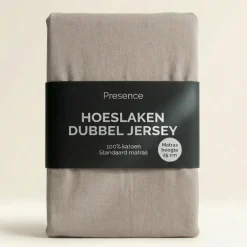 Hoeslaken - Katoen Dubbel Jersey - Lichtgrijs