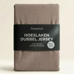 Hoeslaken - Katoen Dubbel Jersey - Taupe