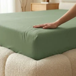 Hoeslaken - Katoen Flanel - Groen
