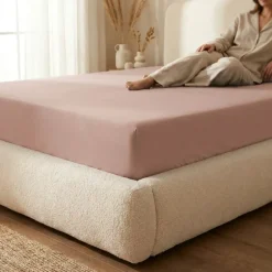 Hoeslaken - Katoen Flanel - Roze