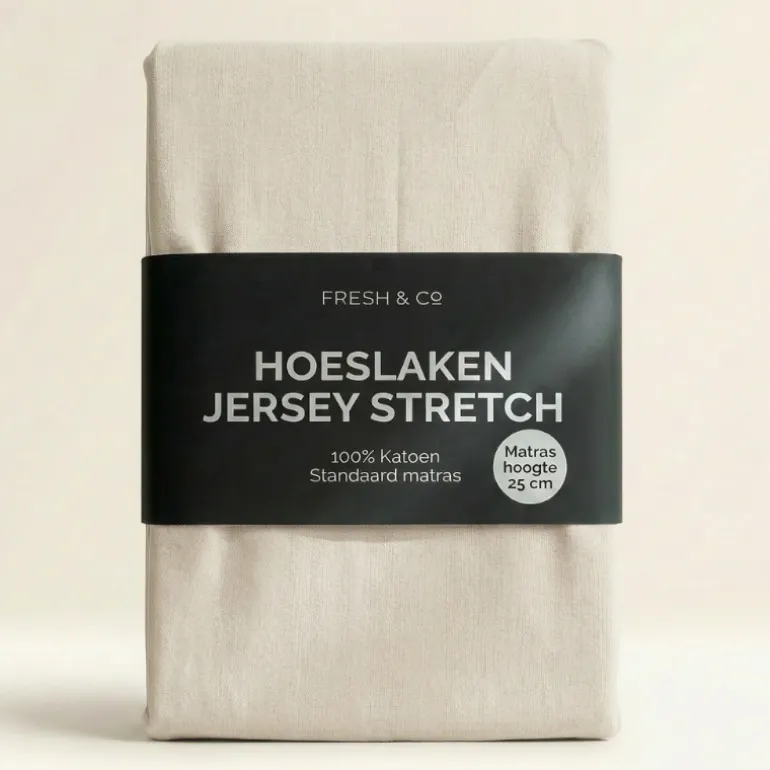 Hoeslaken - Katoen Jersey Stretch - Crème