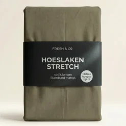Hoeslaken - Katoen Jersey Stretch - Truffel