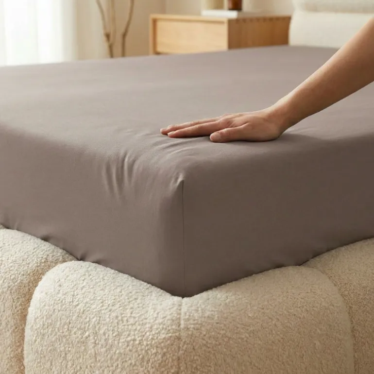 Hoeslaken - Katoen Jersey Stretch - Taupe