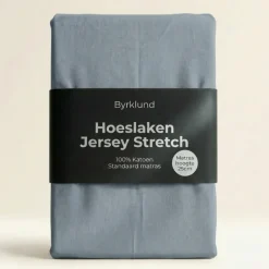 Hoeslaken Katoen - Jersey Stretch - Blauw