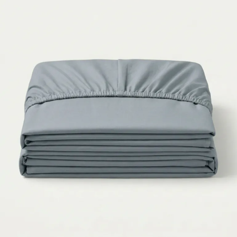 Hoeslaken Katoen - Jersey Stretch - Blauw