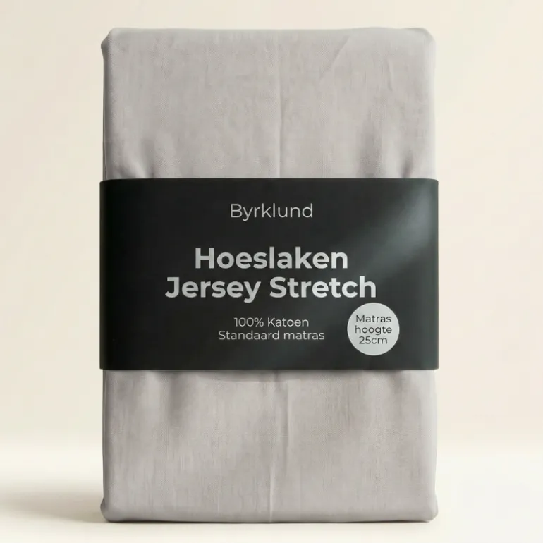 Hoeslaken Katoen - Jersey Stretch - Off White