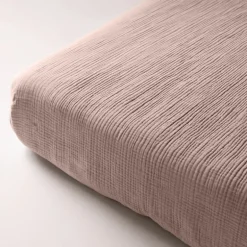 Hoeslaken Katoen Mousseline - Roze