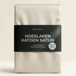 Hoeslaken - Katoen Satijn - Crème