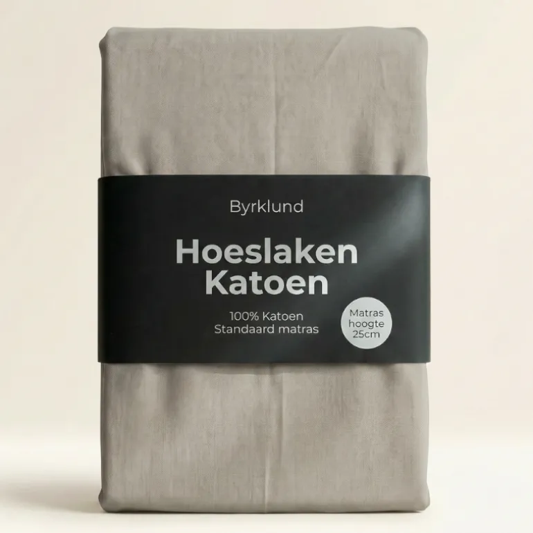 Hoeslaken Katoen - Taupe