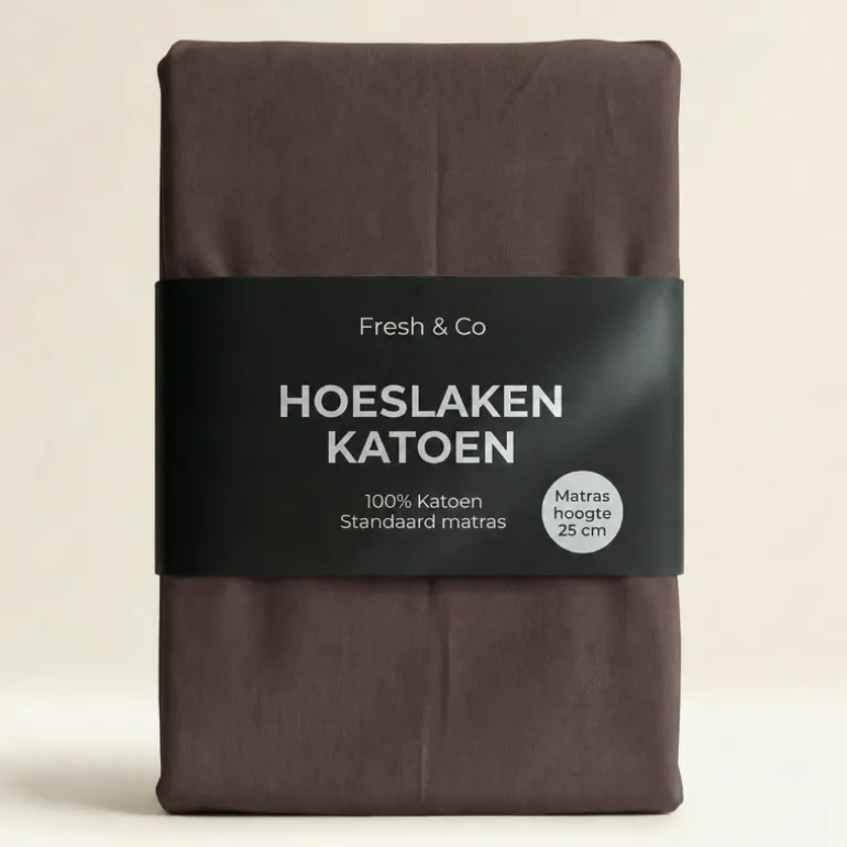 Hoeslaken - Katoen - Taupe