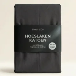 Hoeslaken - Katoen - Zwart