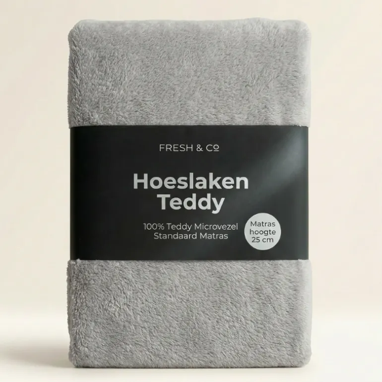 Hoeslaken Teddy - Lichtgrijs
