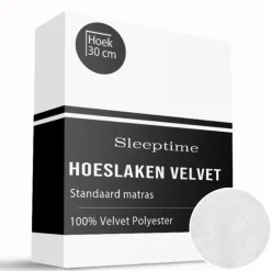 Hoeslaken - Velvet - Wit