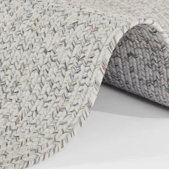 Jute Buitenkleed Braids Rond - Grijs