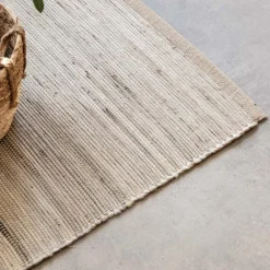 Jute Wol Katoen Vloerkleed - Grijs / Bruin