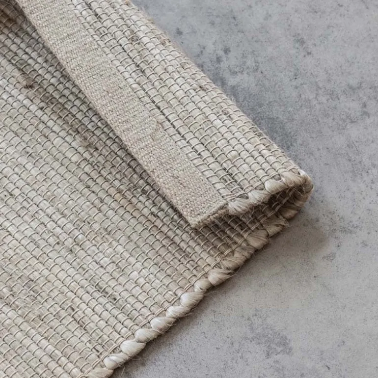 Jute Wol Katoen Vloerkleed - Ivoor