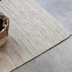 Jute Wol Katoen Vloerkleed - Ivoor