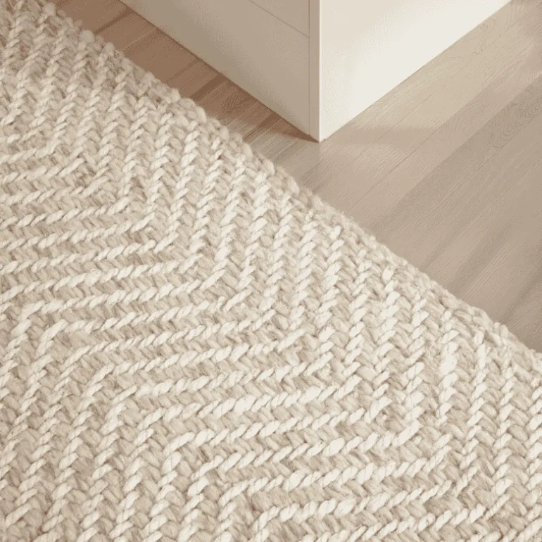 Jute Wol Vloerkleed - Naturel