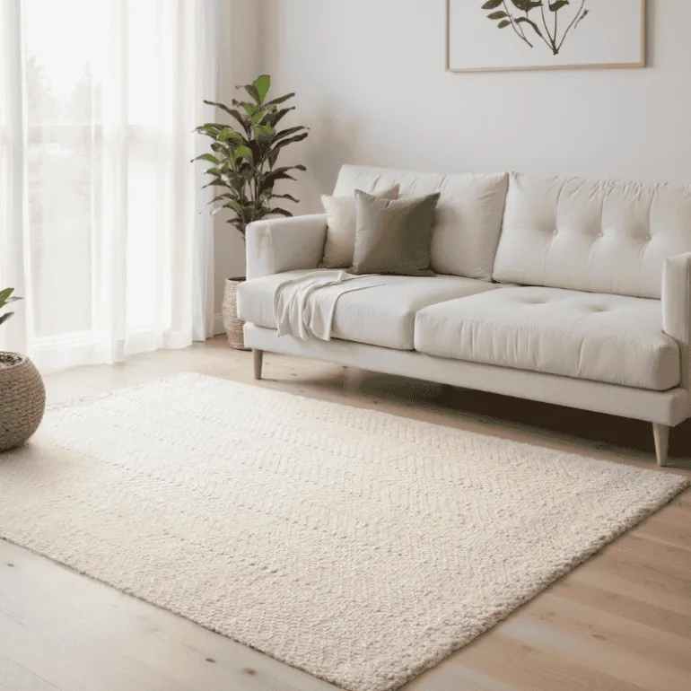 Jute Wol Vloerkleed - Naturel
