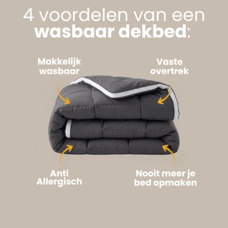 Lazy Dekbed Zonder Overtrek - 3D Air - Antraciet