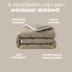 Lazy Dekbed Zonder Overtrek - 3D Air - Taupe