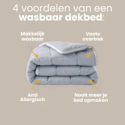 Lazy Dekbed Zonder Overtrek - 3D Air - Blauw