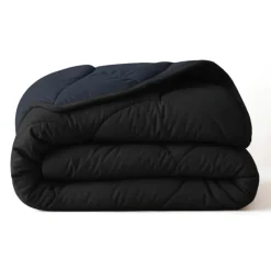 Lazy Dekbed Zonder Overtrek - Double Face - Zwart/Antraciet