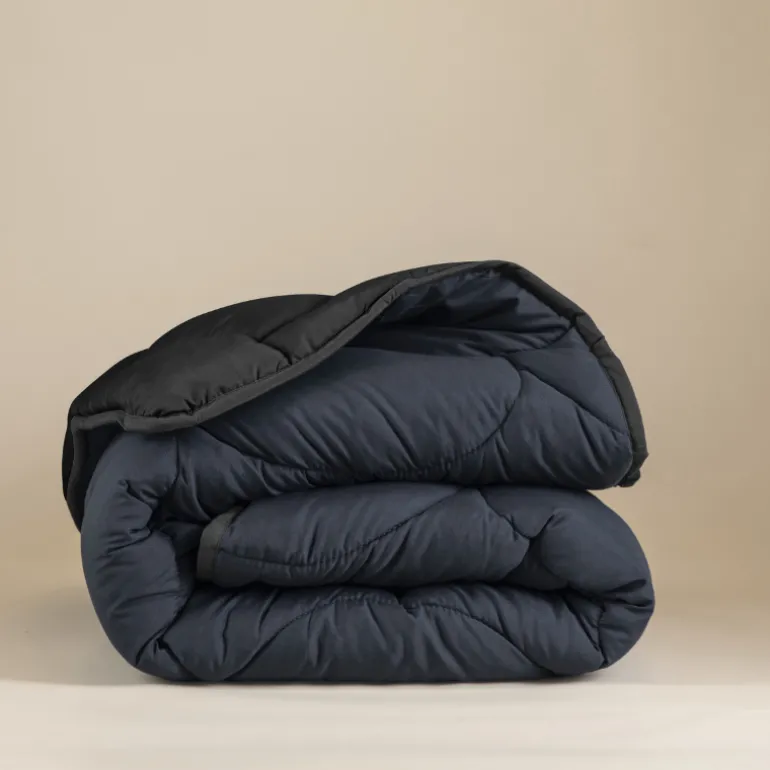 Lazy Dekbed Zonder Overtrek - Double Face - Zwart/Antraciet