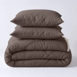 Lazy Dekbed Zonder Overtrek - Double Face - Bruin/Off White