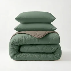 Lazy Dekbed Zonder Overtrek - Groen/Kaki