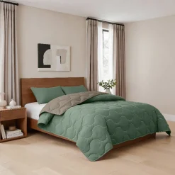 Lazy Dekbed Zonder Overtrek - Groen/Kaki