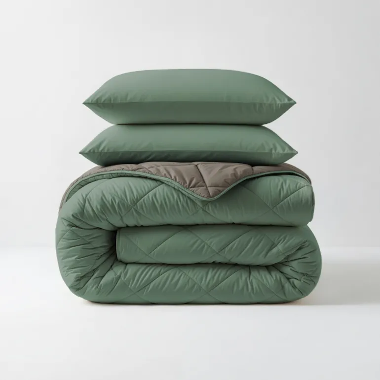 Lazy Dekbed Zonder Overtrek - Groen/Kaki
