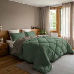 Lazy Dekbed Zonder Overtrek - Groen/Kaki